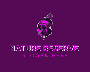 Purple Skull Spray Paint logo design