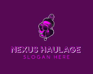 Purple Skull Spray Paint logo design