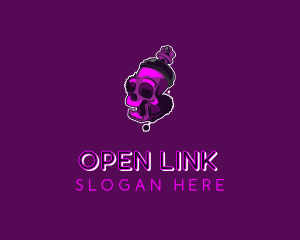 Purple Skull Spray Paint logo design