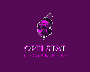 Purple Skull Spray Paint logo design