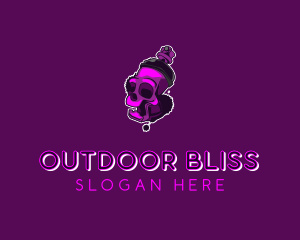 Purple Skull Spray Paint logo design