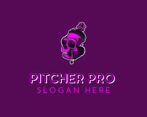 Purple Skull Spray Paint logo design