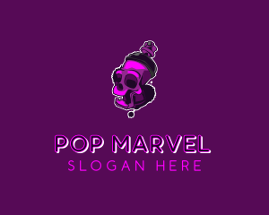 Purple Skull Spray Paint logo design