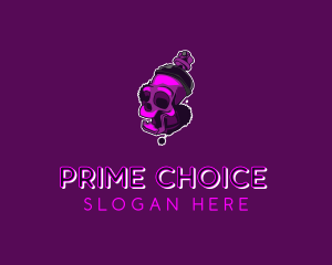 Purple Skull Spray Paint logo design