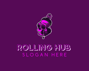 Purple Skull Spray Paint logo design