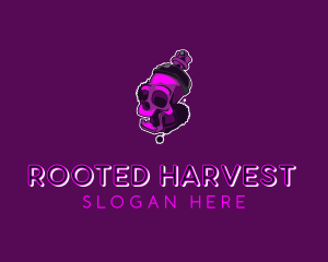 Purple Skull Spray Paint logo design