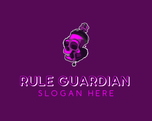 Purple Skull Spray Paint logo design