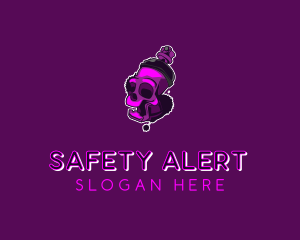 Purple Skull Spray Paint logo design