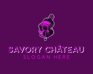 Purple Skull Spray Paint logo design