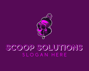 Purple Skull Spray Paint logo design