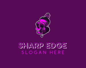 Purple Skull Spray Paint logo design