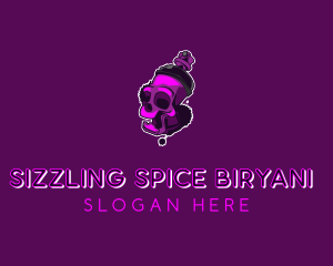 Purple Skull Spray Paint logo design