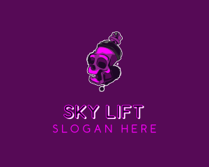 Purple Skull Spray Paint logo design