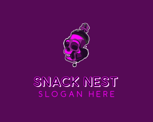 Purple Skull Spray Paint logo design