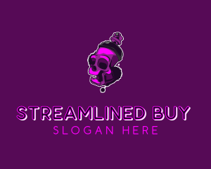 Purple Skull Spray Paint logo design