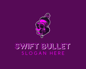 Purple Skull Spray Paint logo design