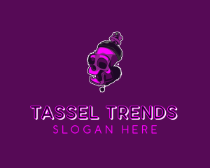 Purple Skull Spray Paint logo design