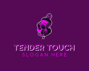 Purple Skull Spray Paint logo design