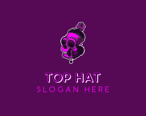 Purple Skull Spray Paint logo design