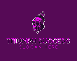 Purple Skull Spray Paint logo design