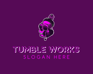 Purple Skull Spray Paint logo design