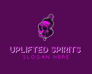 Purple Skull Spray Paint logo design