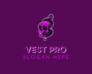 Purple Skull Spray Paint logo design