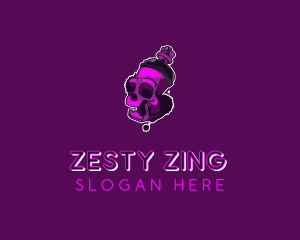 Purple Skull Spray Paint logo design