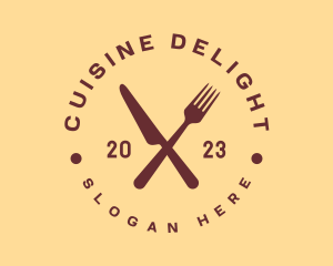 Restaurant Cuisine Badge logo design