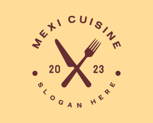 Restaurant Cuisine Badge logo design