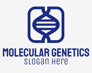 Blue Dna Gene logo design