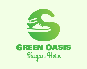 Green Footwear Sneakers logo design