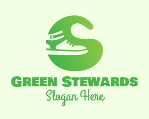 Green Footwear Sneakers logo design