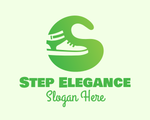 Green Footwear Sneakers logo design