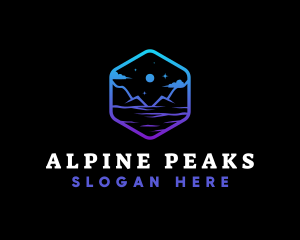 Moon Mountain Peak logo design