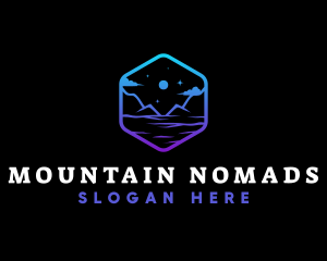 Moon Mountain Peak logo design