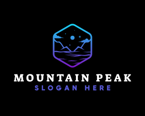 Moon Mountain Peak logo design