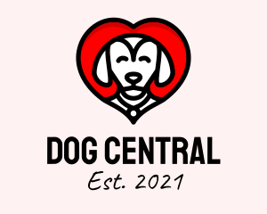 Happy Dog Heart  logo design