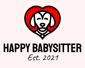 Happy Dog Heart  logo design