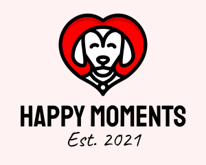 Happy Dog Heart  logo design