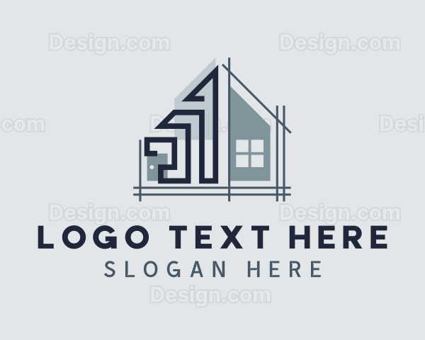 House Structure Contractor Logo