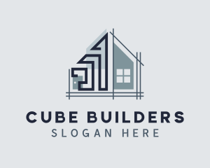 House Structure Contractor logo design