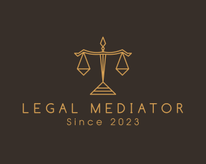 Modern Legal Justice Scale logo design