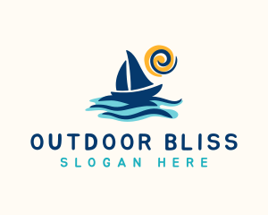 Sailboat Summer Trip logo design