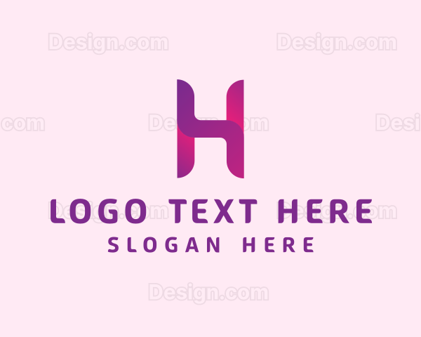 Music Streaming Letter H Logo