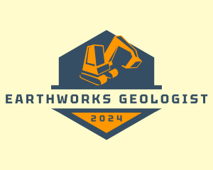 Mining Industrial Excavator logo design