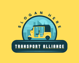 Tricycle Transportation Delivery logo