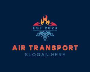 Air Conditioning Ice Fire logo design