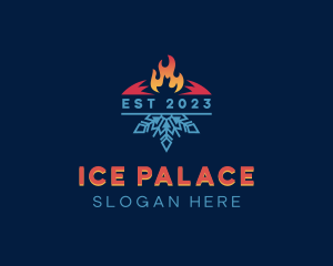 Air Conditioning Ice Fire logo design