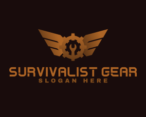 Gear Wing Mechanic logo design